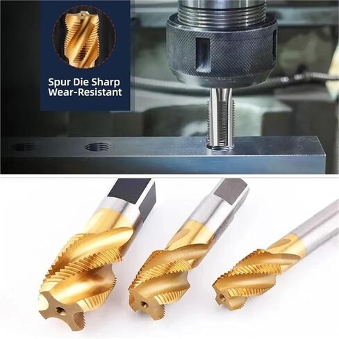 Pipe Threading Tap G NPT RC PT ZG HSS CO Spiral Straight Flute Fluteless Machine Metal CNC Tool 1Pcs(G 1l8) in Saudi Arabia