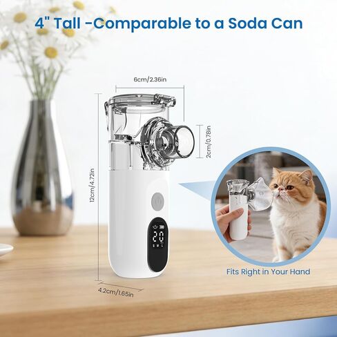 بخاخة الحيوانات الأليفة المحمولة للقطط، جهاز استنشاق محمول قابل لإعادة الشحن للحيوانات الأليفة، 3 مستويات قابلة للتعديل للمنزل والسفر in Kuwait
