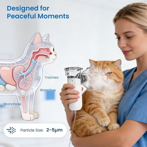 بخاخة الحيوانات الأليفة المحمولة للقطط، جهاز استنشاق محمول قابل لإعادة الشحن للحيوانات الأليفة، 3 مستويات قابلة للتعديل للمنزل والسفر in Kuwait