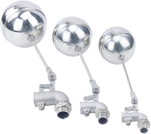 Stainless Steel 304 Adjustable Float Valve Water Tank Bend Elbow Floating Ball Valve Flow Cistern/Expansion(3/4") in Kuwait