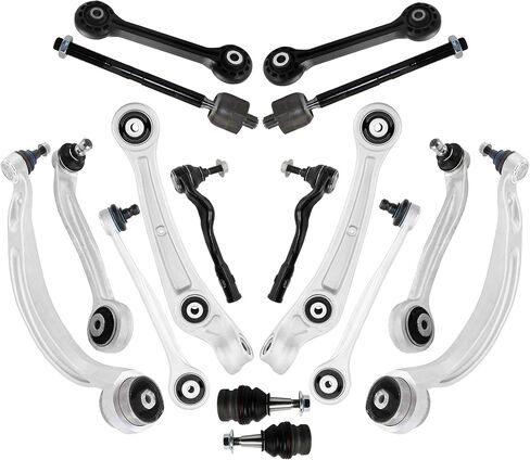 Front Upper and Lower Control Arm Compatible with 2013 Audi A4 2014-2016 Audi A4 Quattro A5 Quattro A5 Q5 S4 S5 Front Suspension Kit, Sway Bar Link, Inner & Outer Tie Rod Ends in Saudi Arabia