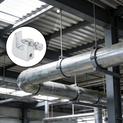 25 حزمة من المشابك الشعاعية، مشبك شعاع حديدي C مقاس 3/8 بوصة مع فتحة فك 3/4 بوصة، مشبك دعم للتثبيت على السقف على الحائط للنحاس، وأنابيب PVC، ومطلية بالزنك in Kuwait