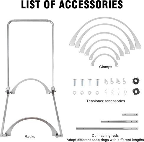 JIAWANSHUN 200-600 مم HDPE شداد الأنابيب المموجة، أداة تركيب خط أنابيب الإرساء اليدوي، أداة شد التركيب، مشبك أنابيب عالمي عالي التحمل in Kuwait