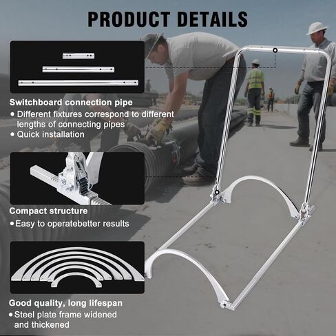 JIAWANSHUN 200-600 مم HDPE شداد الأنابيب المموجة، أداة تركيب خط أنابيب الإرساء اليدوي، أداة شد التركيب، مشبك أنابيب عالمي عالي التحمل in Kuwait