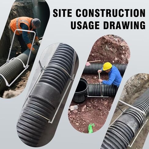 JIAWANSHUN 200-600 مم HDPE شداد الأنابيب المموجة، أداة تركيب خط أنابيب الإرساء اليدوي، أداة شد التركيب، مشبك أنابيب عالمي عالي التحمل in Kuwait