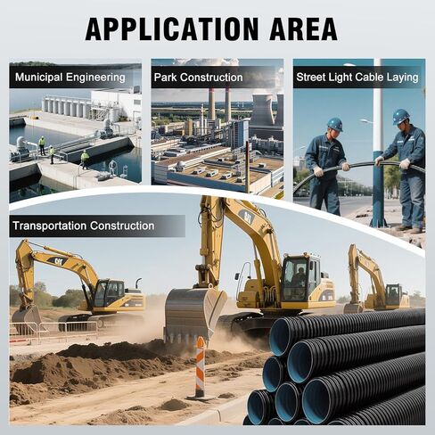 JIAWANSHUN 200-600 مم HDPE شداد الأنابيب المموجة، أداة تركيب خط أنابيب الإرساء اليدوي، أداة شد التركيب، مشبك أنابيب عالمي عالي التحمل in Kuwait