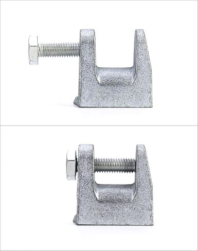 QWORK Beam Clamp، 20 قطعة 5/16 بوصة مشبك شعاع أمان من الحديد المطلي بالزنك، فتحة فك 13/16 بوصة in Kuwait