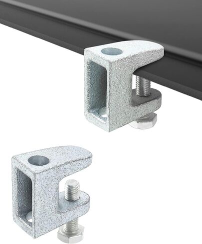 QWORK Beam Clamp، 20 قطعة 5/16 بوصة مشبك شعاع أمان من الحديد المطلي بالزنك، فتحة فك 13/16 بوصة in Kuwait
