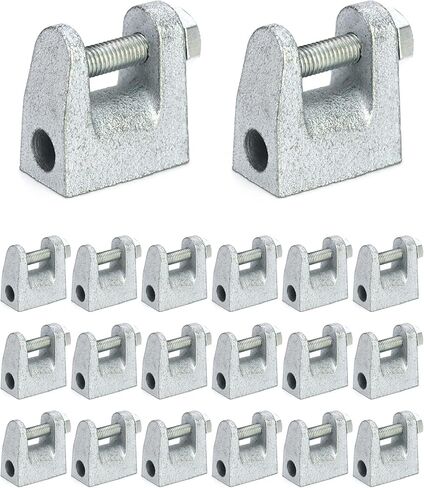 QWORK Beam Clamp، 20 قطعة 5/16 بوصة مشبك شعاع أمان من الحديد المطلي بالزنك، فتحة فك 13/16 بوصة in Kuwait