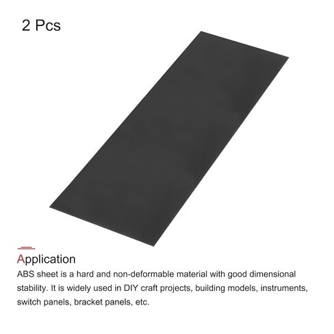 MECCANIXITY ABS ورقة بلاستيكية 36 بوصة × 12 بوصة × 0.06 بوصة ABS صفائح الستايرين لبناء نموذج DIY الحرف لوحة سوداء 2 قطعة in Saudi Arabia