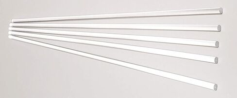 5 قطع بقطر 3/16 بوصة × قضيب بلاستيكي طويل من الأكريليك الشفاف بطول 18 بوصة - قطر .1875 بوصة - 4.76 ملم in Kuwait