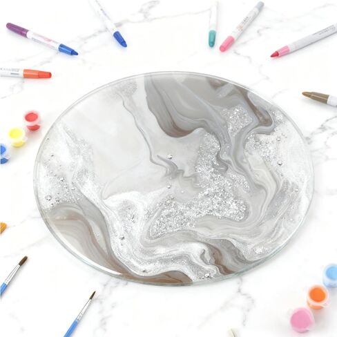 6 Pcs 1/8" Round Acrylic Sheet 16 Inch Diameter Clear Circle Round Cake Disc for DIY Crafts LED Projects Table Top in Kuwait