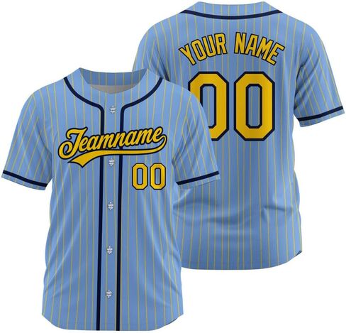 Custom Pinstripe Baseball Jersey, Printed Stitched Name Number Logo, Softball, Baseball Shirts Uniform Men Women Youth Kids in Saudi Arabia