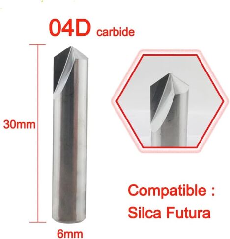 قاطع الدمل 110 درجة 04D في الكربيد D743746ZB لآلات المفاتيح ILCO SiLCA Futura Auto وSiLCA Futura Auto Pro (5 قطع) (5) in Saudi Arabia