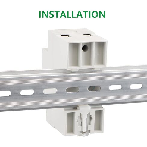 Wengart 63A Adjustable Digital Voltage Protector,AC120V Single Phase Over and Under Voltage Relay with Overcurrent Protection,High-Precision Monitoring Device with Dual LED Display for 35mm DIN Rail in Kuwait