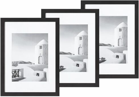 مجموعة من 3 إطارات صور مقاس 11 × 14 مع زجاج عالي الدقة غير لامع قابل للإزالة مقاس 8 × 10، لمجموعات الصور العائلية - ديكور حائط أنيق بكميات كبيرة، مثالي للحفاظ على اللحظات الثمينة في المنزل in Kuwait