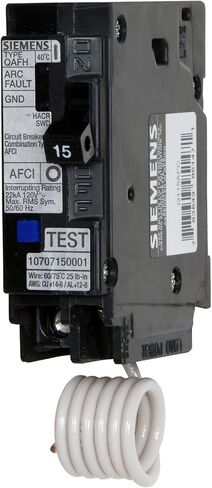 Siemens Q115AFC 15-Amp 1 Pole 120-Volt Combination Type Arc Fault Circuit Interrupter in Saudi Arabia