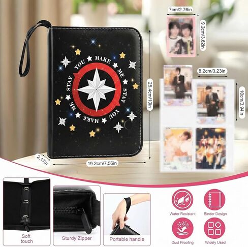 مجلد بطاقات Stray Merch لـ 400 بطاقة لومو، ألبوم بطاقات بسحاب مع حزام معصم، حامل بطاقات صور ضالة، هدايا ضالة وبضائع ضالة in Kuwait