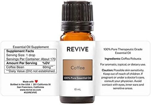 Coffee Essential Oil by Revive Essential Oils - 100% Pure Therapeutic Grade, for Diffuser, Humidifier, Massage, Aromatherapy, Skin & Hair Care in Saudi Arabia