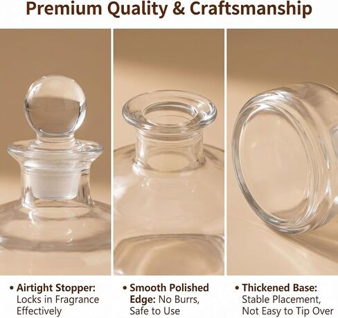 200ml/6.6oz Refillable Glass Aromatherapy Diffuser Bottle, Clear in Saudi Arabia