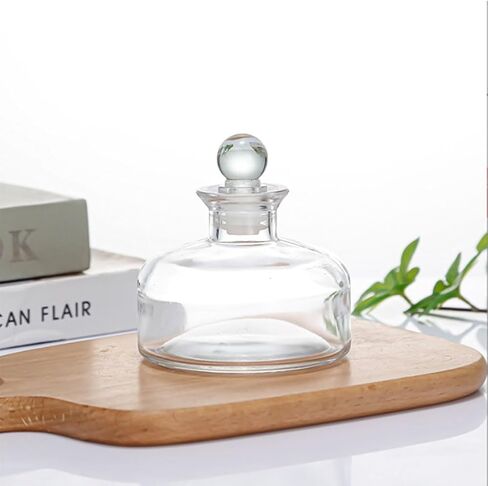200ml/6.6oz Refillable Glass Aromatherapy Diffuser Bottle, Clear in Saudi Arabia