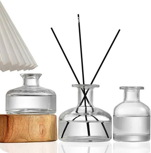 200ml/6.6oz Refillable Glass Aromatherapy Diffuser Bottle, Clear in Saudi Arabia