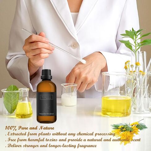 زيت عطري لآلة هواء الرائحة للمنزل، روائح منزلية فاخرة، 100 مل من زيوت عطرية طبيعية من الشاي الأبيض المتناغم للهواء البارد، موزع روائح العلاج العطري HVAC، فندق لموزع الروائح in Kuwait