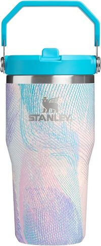 Stanley IceFlow 2.0 Flip Straw Tumbler with Handle 30 oz | Twist On Lid and Flip Up Straw | Leak Resistant Water Bottle | Insulated Stainless Steel | BPA-Free | Rose Quartz in Saudi Arabia