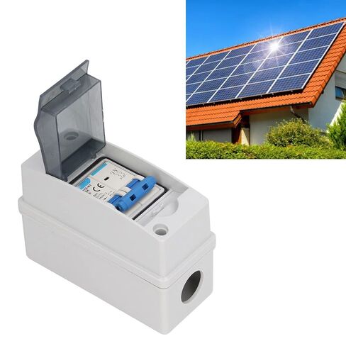 Asixxsix DC Miniature Circuit Breaker, 2 Pole 1000V 63Amp Isolator PV Solar Disconnect Switch with IP65 Cover Overvoltage Circuit Isolator for Solar Panels Grid System in Saudi Arabia