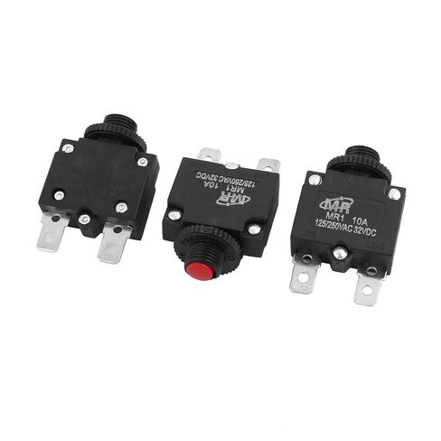 uxcell MR1 AC 125V/250V DC 32V 10A Circuit Breaker Current Overload Protector 3pcs in Saudi Arabia
