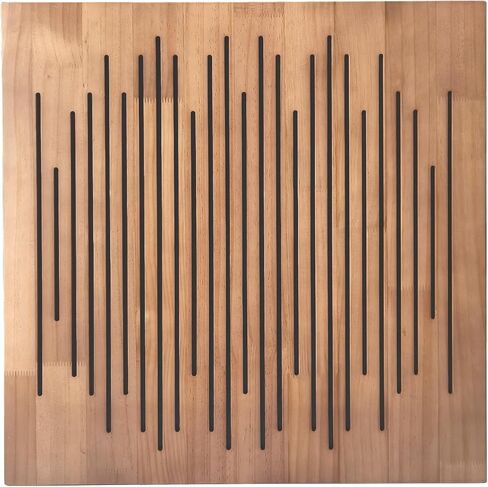 Wood Sound Acoustic Absorber Diffuser Panel 23.6×23.6×3.2 inches Combine Diffusion and Absorption for Music Studio Wall and Ceiling (1D) in Saudi Arabia