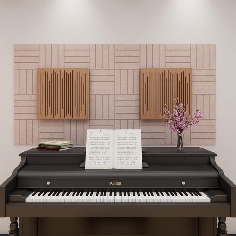Wood Sound Acoustic Absorber Diffuser Panel 23.6×23.6×3.2 inches Combine Diffusion and Absorption for Music Studio Wall and Ceiling (1D) in Saudi Arabia