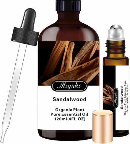 زيت عطري من خشب الصندل - زيت خشب الصندل العطري 4.33 أونصة (130 مل) - رائحة طبيعية نقية 100% للناشرين والشموع وصناعة الصابون والعلاج العطري - زيت عطري للاسترخاء في المنزل والهدايا للحمام والتدليك in Saudi Arabia