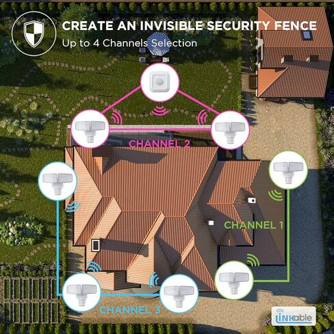 Home Zone Security SMD LED ضوء فيضانات خارجي، 5000 لومن، 5000 كلفن أبيض ساطع، من الغسق إلى الفجر، قيد التشغيل دائمًا، قابل للربط مع أضواء أخرى، كشف مستشعر الحركة طويل وواسع 70 × 240 درجة، رؤوس ألومنيوم in Kuwait