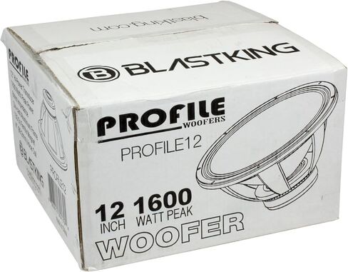 Blastking PROFILE12 مكبر صوت عالي الإخراج 12 بوصة 1600 واط - 800 واط RMS، ملف صوتي 4 بوصة، 8Ω، 95.6 ديسيبل، تبريد الهواء القسري - برنامج تشغيل الصوت الاحترافي لخزائن الانعكاس أو القرن in Kuwait