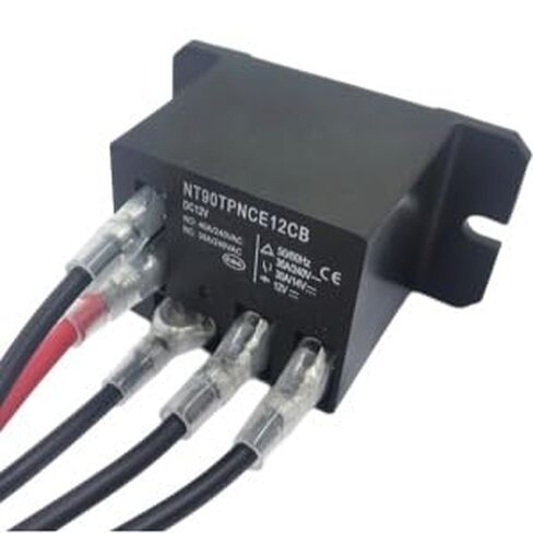 مرحل طاقة NT90-DC12V، ملف تيار مستمر 12 فولت، مرحل صغير 30 أمبير SPDT مع تركيب شفة، 5 أسلاك طرفية و5 موصلات مؤخرة قابلة للانكماش للسيارات والثلاجة ومحرك منشار الطاولة وما إلى ذلك قطعة واحدة (12، فولت) in Saudi Arabia