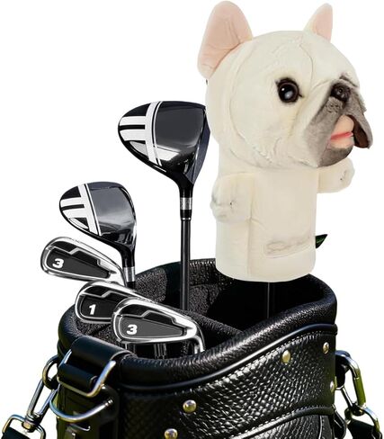 Scott Edward Funny Golf Club Headcover Fit Well for Driver Wood Upto 460cc Cute Beagle Dog and Bulldog Animal Design Soft Functional Stylish Protection for Men and Women in Saudi Arabia