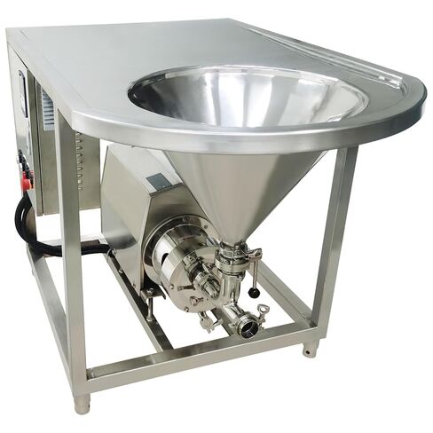 220V 4KW High Shear Mixing System High Shear Emulsifying Pump with Stand Single Stage Pipeline Emulsion Pump Flow Range 0-4T/H 3400r/min for Mixing Emulsification and Dispersion in Kuwait