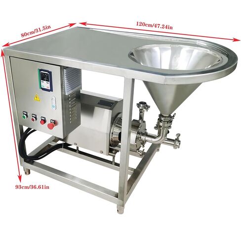 220V 4KW High Shear Mixing System High Shear Emulsifying Pump with Stand Single Stage Pipeline Emulsion Pump Flow Range 0-4T/H 3400r/min for Mixing Emulsification and Dispersion in Kuwait