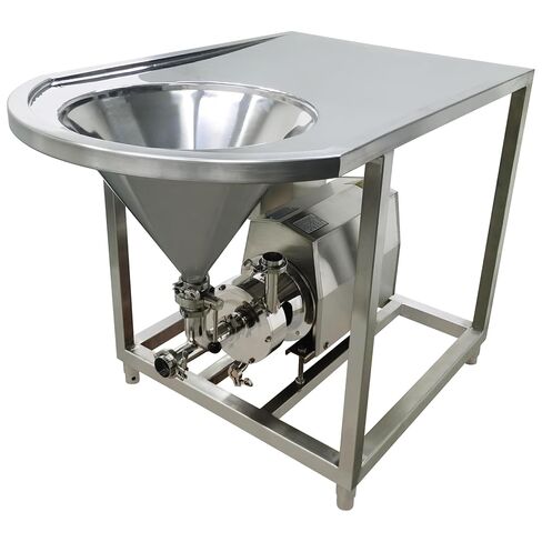 220V 4KW High Shear Mixing System High Shear Emulsifying Pump with Stand Single Stage Pipeline Emulsion Pump Flow Range 0-4T/H 3400r/min for Mixing Emulsification and Dispersion in Kuwait