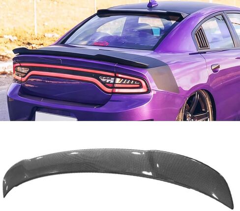 سبويلر خلفي بتصميم Hellcat متوافق مع سبويلر خلفي 2011-2023 دودج تشارجر SXT، ABS (أسود لامع) in Kuwait