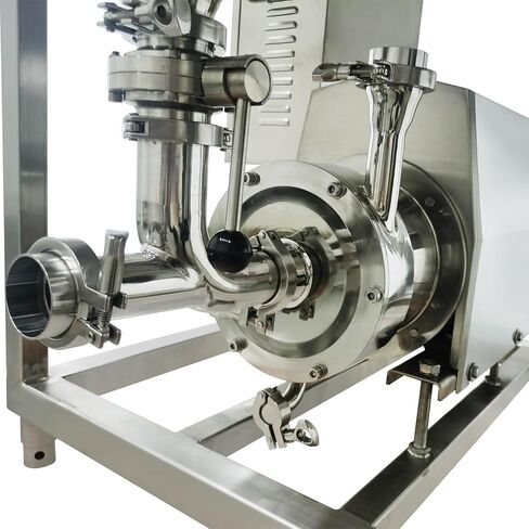 TECHTONGDA مضخة استحلاب عالية القص 220 فولت مع قادوس وإطار داعم، خلاط مستحلب مسحوق سائل، نطاق تدفق 0-4T/H، موزع مختبر للمعالجة الصناعية للأغذية التجميلية in Kuwait