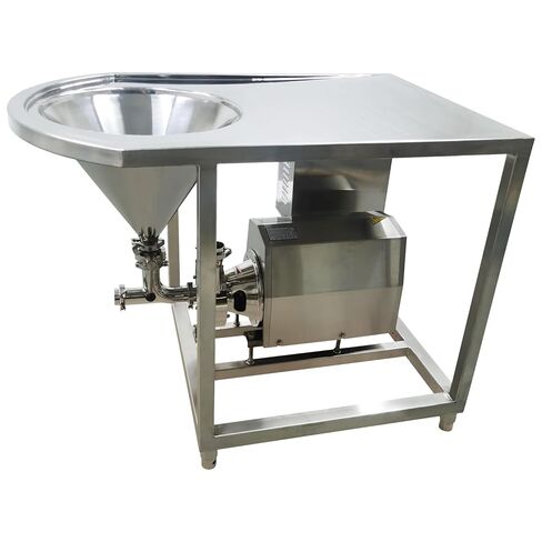 TECHTONGDA مضخة استحلاب عالية القص 220 فولت مع قادوس وإطار داعم، خلاط مستحلب مسحوق سائل، نطاق تدفق 0-4T/H، موزع مختبر للمعالجة الصناعية للأغذية التجميلية in Kuwait