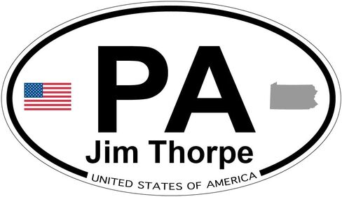Jim Thorpe, Pennsylvania Oval Sticker in Saudi Arabia