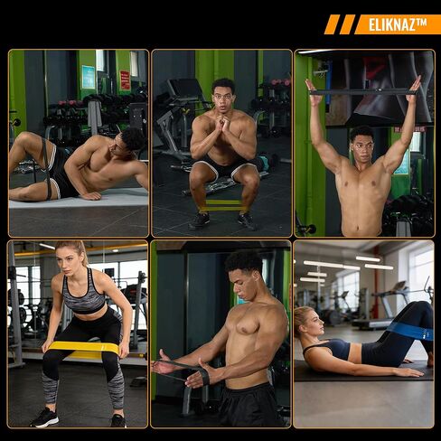 Resistance Loop Bands, Exercise Bands,Multi Resistance Levels,Carry Bag, Wrist, Glute, Leg and Arm Workout Bands, Strength Training, Stretching, Physical Therapy,Yoga, Pilates Set of 5 Loops in Saudi Arabia