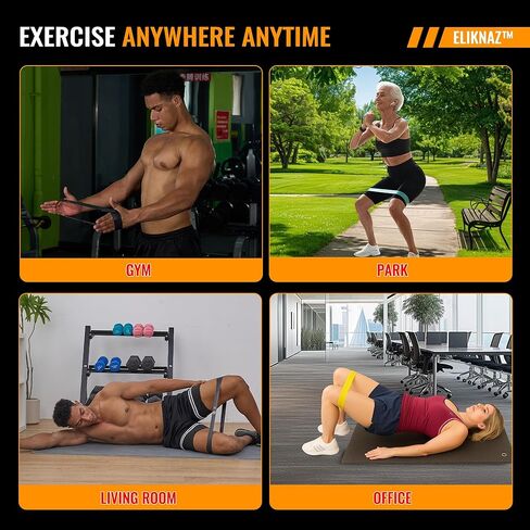 Resistance Loop Bands, Exercise Bands,Multi Resistance Levels,Carry Bag, Wrist, Glute, Leg and Arm Workout Bands, Strength Training, Stretching, Physical Therapy,Yoga, Pilates Set of 5 Loops in Saudi Arabia