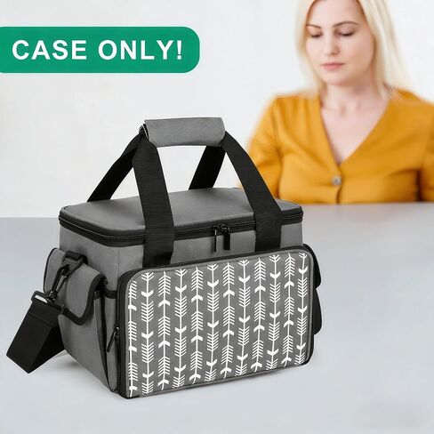 حقيبة تنظيم حقيبة الحمل من يارو، حقيبة تخزين محمولة مع مقسم قابل للفصل لقطعة الفم واللوازم الخاصة بقناع الأنابيب، رمادي مع سهم in Kuwait