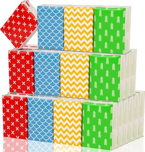 Jollidecor 50 حزم أنسجة محمولة ناعمة 4 أنسجة جيب الوجه بالجملة 500 أوراق أنسجة حجم سفر فردية على غرار الأنسجة للزهور للهدايا المنزلية للسيارة. in Kuwait