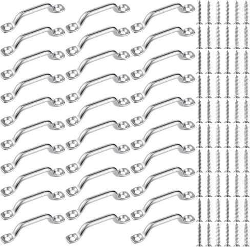 MAQUITA 30 Pcs Stainless Steel 1.6 Inch Mount, Bimini Top Strap, Pad Eye,Footman's Loop for Kayak, Boat, Hanging Shade Sails, Canoe Rigging, No Rust in Saudi Arabia