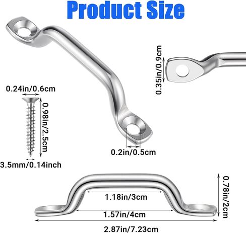 MAQUITA 30 Pcs Stainless Steel 1.6 Inch Mount, Bimini Top Strap, Pad Eye,Footman's Loop for Kayak, Boat, Hanging Shade Sails, Canoe Rigging, No Rust in Saudi Arabia